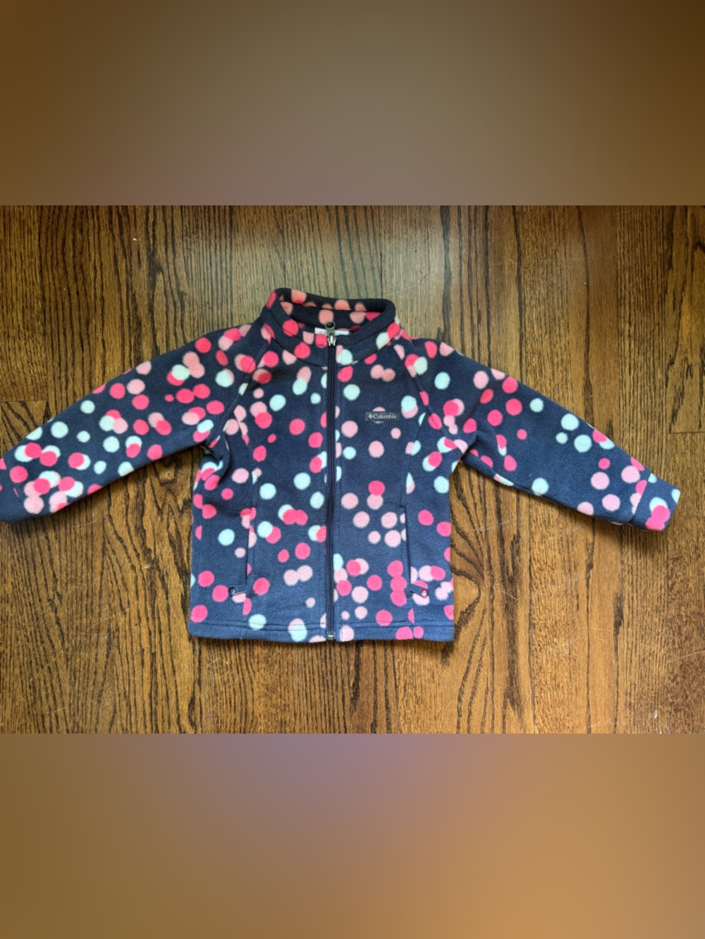 Columbia Polka Dot Fleece Zip Jacket